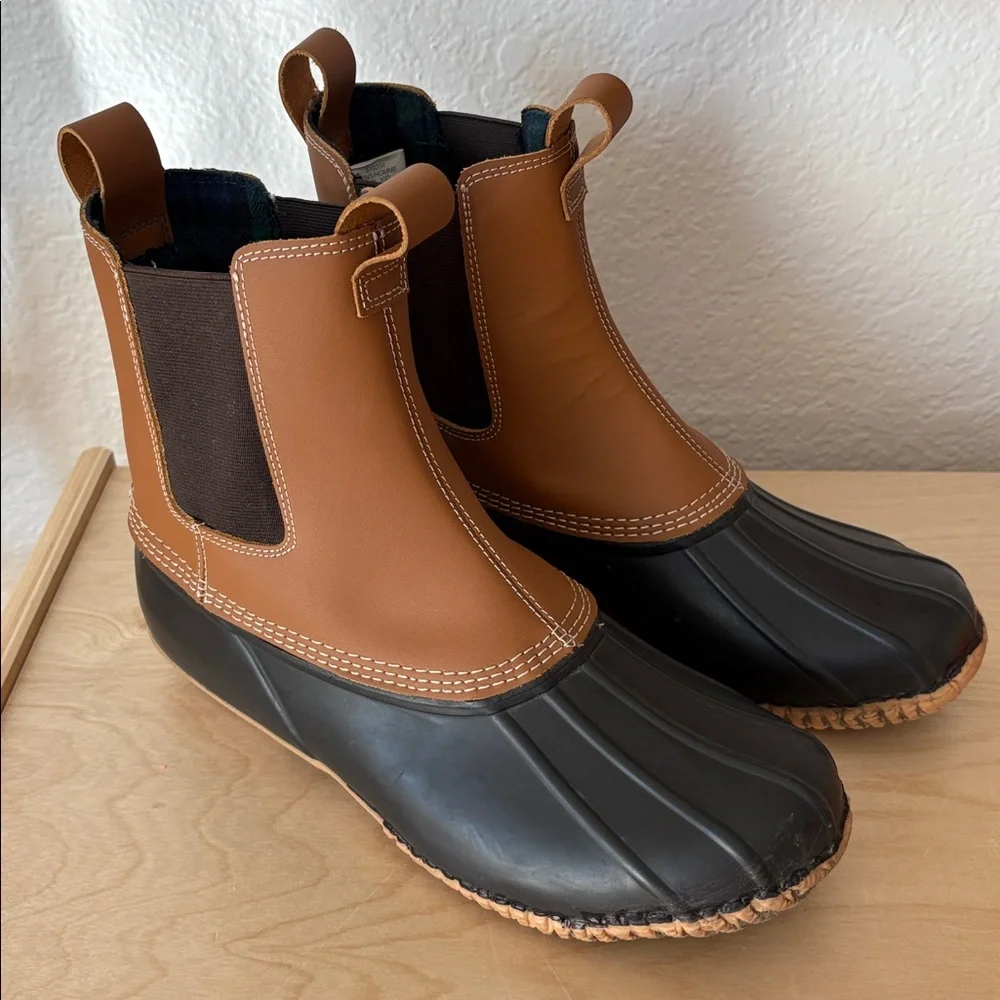 Lands’ End Men’s Duck Boots Size 10 Flannel Lined